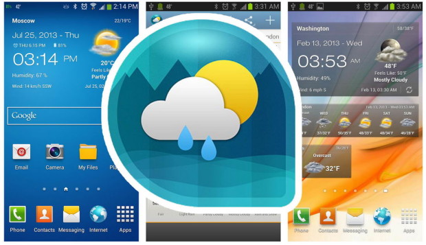 Download weather gadget for android phone